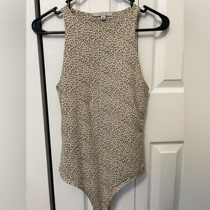 Leopard Print Sleeveless Top/Bodysuit